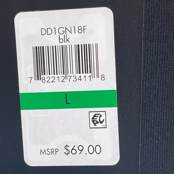 NWT DKNY Ling Sleeve Sweatshirt Dress.  Black With Chest Logo.  Size Large. - Picture 8 of 8